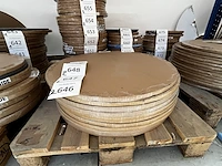 2x keramische salontafelblad round persia grigio matte - 680mm - afbeelding 2 van  3