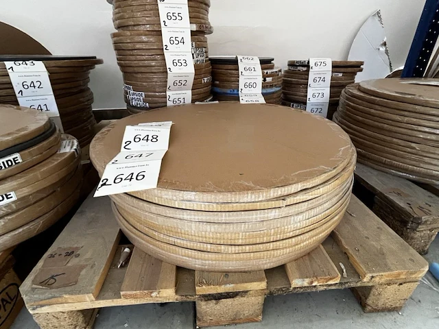 2x keramische salontafelblad round persia grigio matte - 680mm - afbeelding 2 van  3