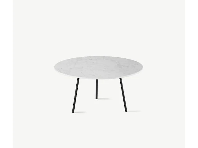 2x keramische salontafelblad round statarietto bianco matte - 680mm - afbeelding 1 van  3