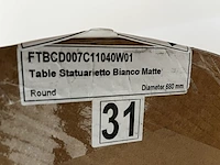 2x keramische salontafelblad round statarietto bianco matte - 680mm - afbeelding 3 van  3