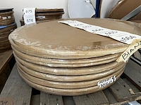 2x keramische salontafelblad round statarietto bianco matte - 680mm - afbeelding 2 van  3