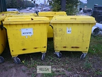 2x kunststof afvalcontainer 1100 liter - afbeelding 1 van  5