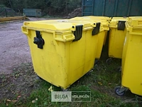 2x kunststof afvalcontainer 1100 liter - afbeelding 4 van  5