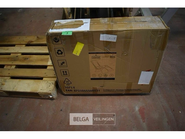 2x ligstoel opvouwbaar met beker-gsm houder zwart - afbeelding 4 van  4