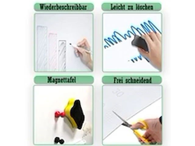 2x magnetische whiteboardfolie, 60 x 90 cm (2stuks) - afbeelding 3 van  4