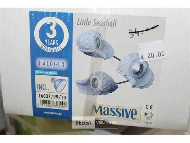 2x massive polystone halogeen tuinlamp - afbeelding 3 van  4