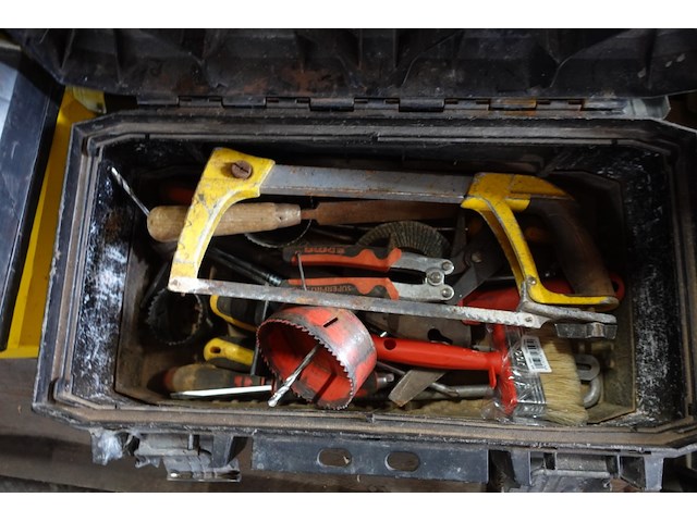 2x materiaalkoffer stanley + inhoud - afbeelding 3 van  3