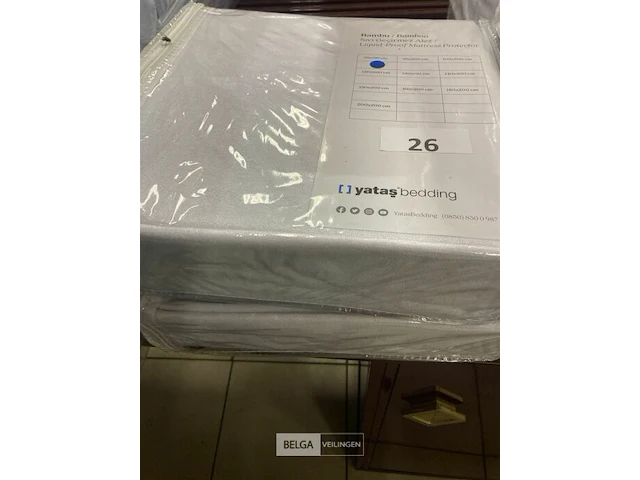 2x matrasbeschermers wit waterproof 90x190 - afbeelding 1 van  3