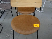 2x metaal/houten stoel pr living - afbeelding 1 van  4