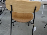 2x metaal/houten stoel pr living - afbeelding 3 van  4