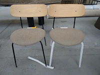 2x metaal/houten stoel pr living - afbeelding 1 van  4