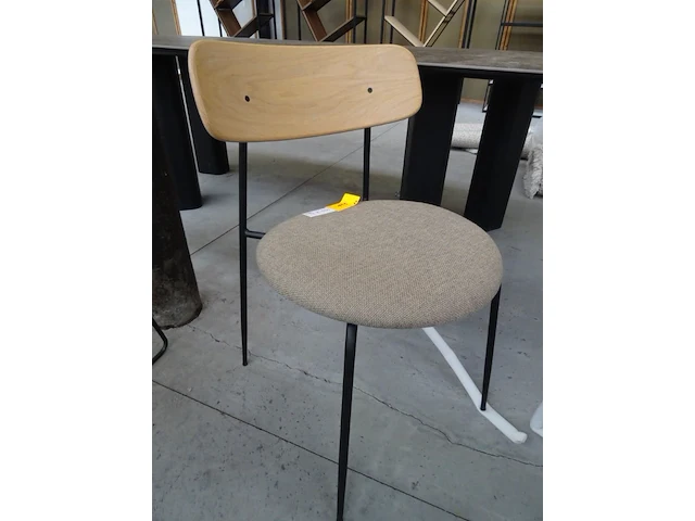 2x metaal/houten stoel pr living - afbeelding 3 van  4
