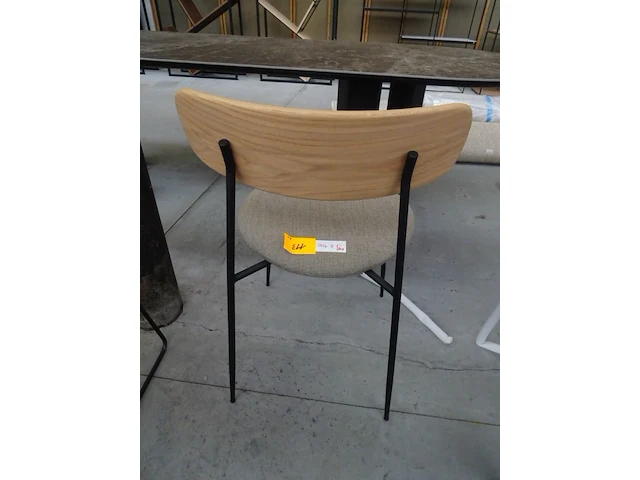 2x metaal/houten stoel pr living - afbeelding 4 van  4