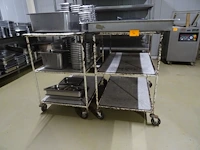 2x metalen afruimkar - afbeelding 1 van  4
