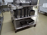 2x metalen afruimkar - afbeelding 3 van  4