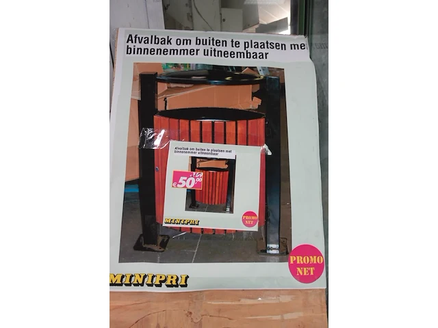 2x metalen buitenafvalbak - afbeelding 2 van  3