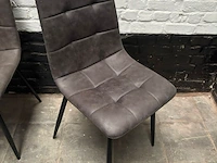 2x microfiber stoel antraciet - afbeelding 1 van  1