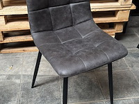 2x microfiber stoel antraciet - afbeelding 1 van  1