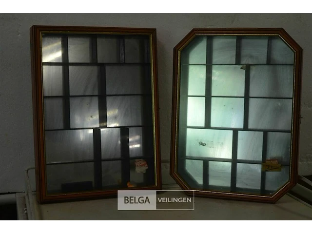 2x mini vitrine kastjes - afbeelding 2 van  2