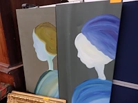 2x moderne schilderij - afbeelding 1 van  1