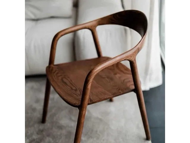 2x nora walnoot stoelen - afbeelding 1 van  7