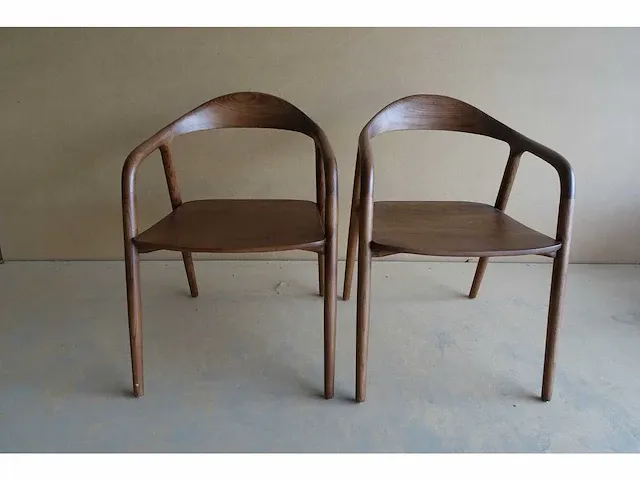 2x nora walnoot stoelen - afbeelding 2 van  7