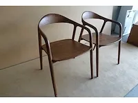 2x nora walnoot stoelen - afbeelding 3 van  7