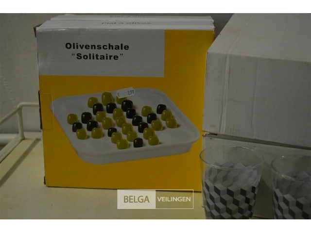 2x olijvenschotel & 2x 6 drinkglazen - afbeelding 2 van  3