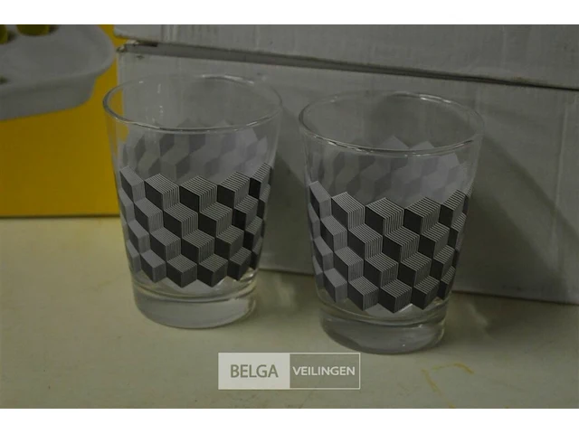 2x olijvenschotel & 2x 6 drinkglazen - afbeelding 3 van  3