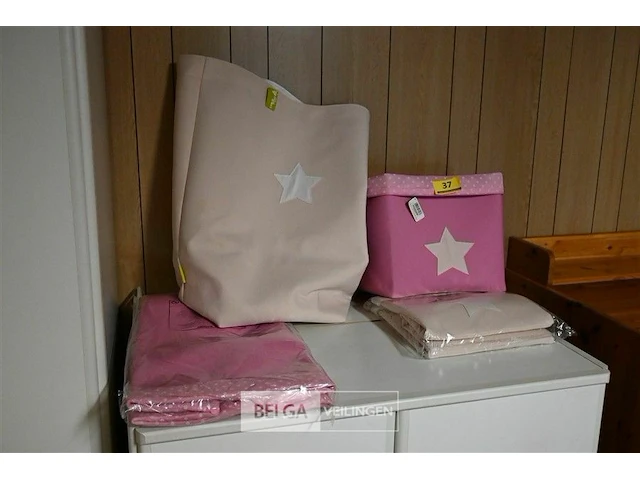 2x opbergset voor kinderkamer (zak en opbergtas) - afbeelding 2 van  2