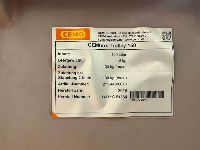 2x opbergtrolley cemo(150l) - afbeelding 2 van  10