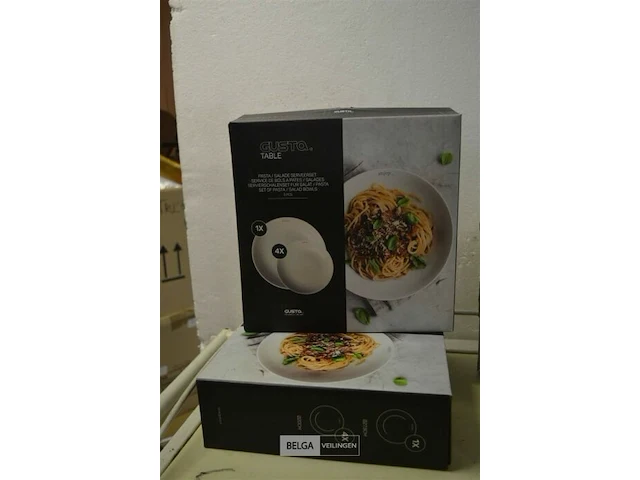 2x pasta serveerset, 1 olijvenscchaal, 4 theeglazen - afbeelding 2 van  3