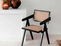 2x pierre zwart stoelen met armleuning - afbeelding 1 van  4