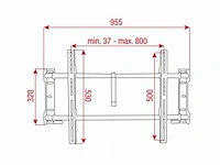 (2x) plb-7 vesa mount tv bracket fixed - afbeelding 7 van  7