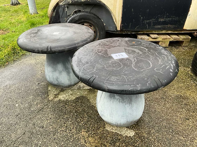 2x pvc bijzettafel - afbeelding 1 van  5