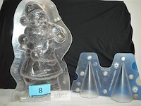 2x pvc vorm kerstfiguren