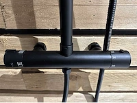 2x regendoucheset met thermostaat - mat zwart - afbeelding 4 van  5