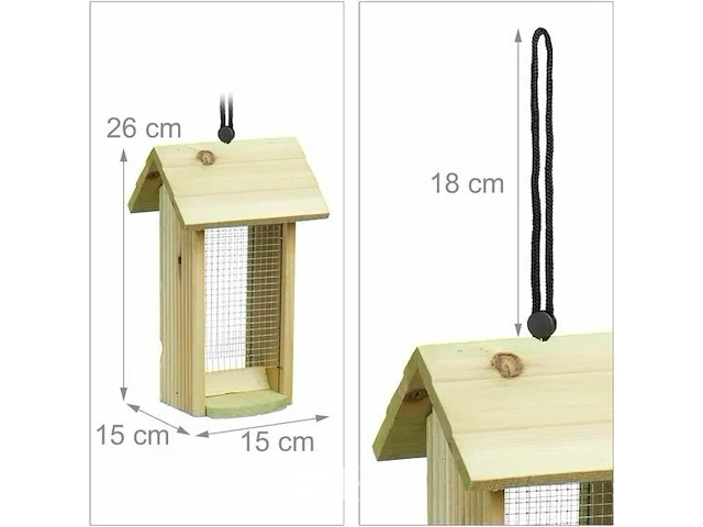 2x relaxdays - vogelvoederhuisje - afbeelding 3 van  4