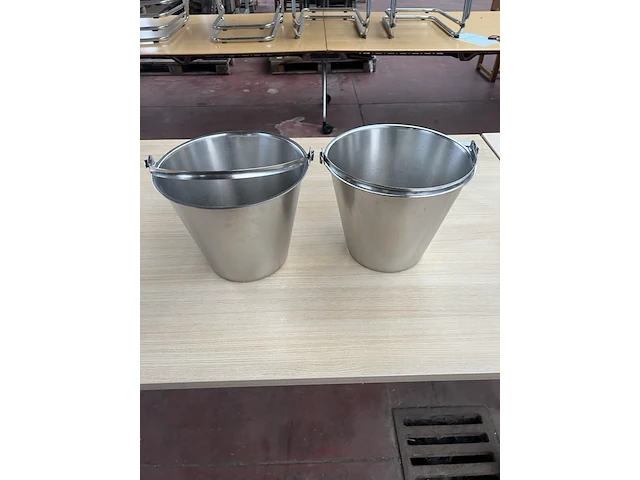 2x rvs emmer - afbeelding 1 van  2
