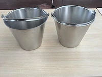 2x rvs emmer - afbeelding 1 van  2