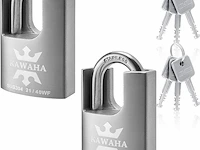 2x rvs hangslot met identieke sleutel(6) - afbeelding 2 van  5