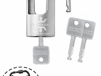 2x rvs hangslot met identieke sleutel(6) - afbeelding 1 van  5