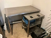 2x rvs werktafel - afbeelding 1 van  3