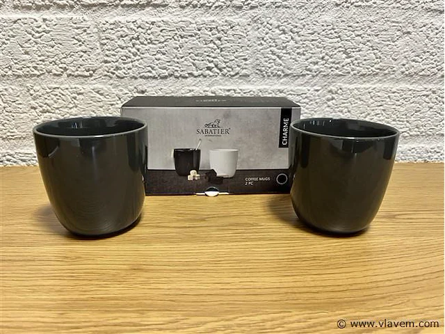 2x sabatier coffee mug – grey 2-pack - afbeelding 1 van  1