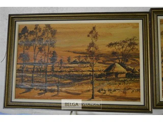 2x schilderij op hout 60x41cm - afbeelding 2 van  4