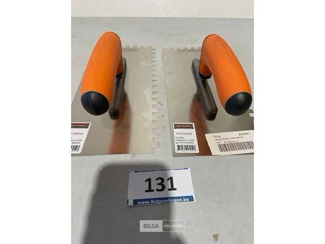 2x skandia plakspaan 8x8mm 2 zijde getand rvs - afbeelding 1 van  3