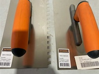 2x skandia plakspaan 8x8mm 2 zijde getand rvs - afbeelding 3 van  3