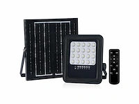 2x solar 500 lumen led breedstraaler met afstandsbediening