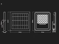 2x solar 500 lumen led breedstraaler met afstandsbediening - afbeelding 4 van  5