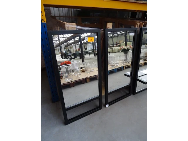 2x spiegel in metalen frame - afbeelding 1 van  3